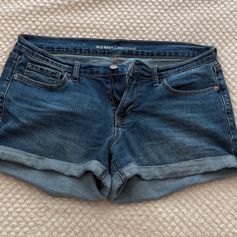 Old Navy Dark Blue Denim Shorts size 8